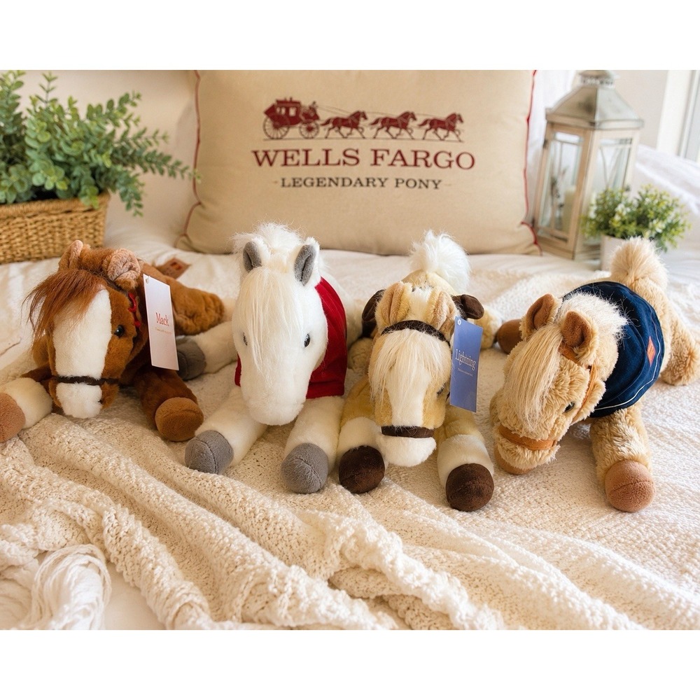 Wells Fargo Legendary Pony Plush Set Mack Snowflake Lightening Nellie 2010